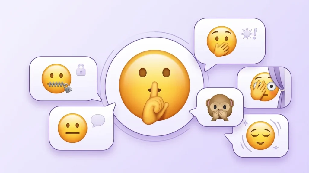 quiet emoji face