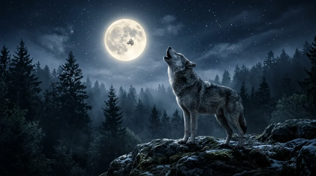 howling wolf emoji