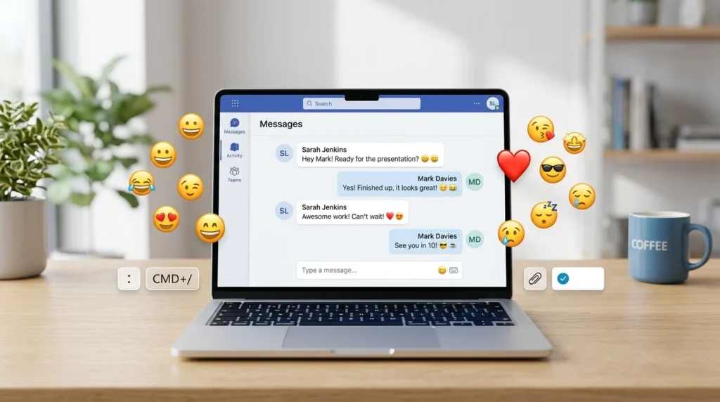 teams emoji shortcuts