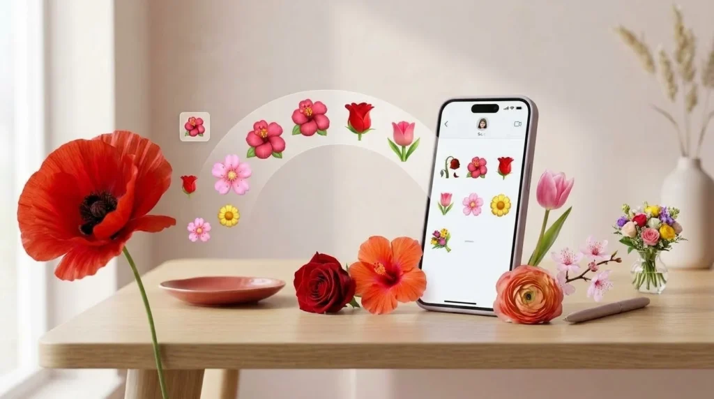 poppy flower emoji